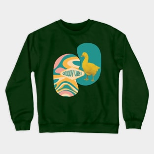 Groovy vibes duck Crewneck Sweatshirt